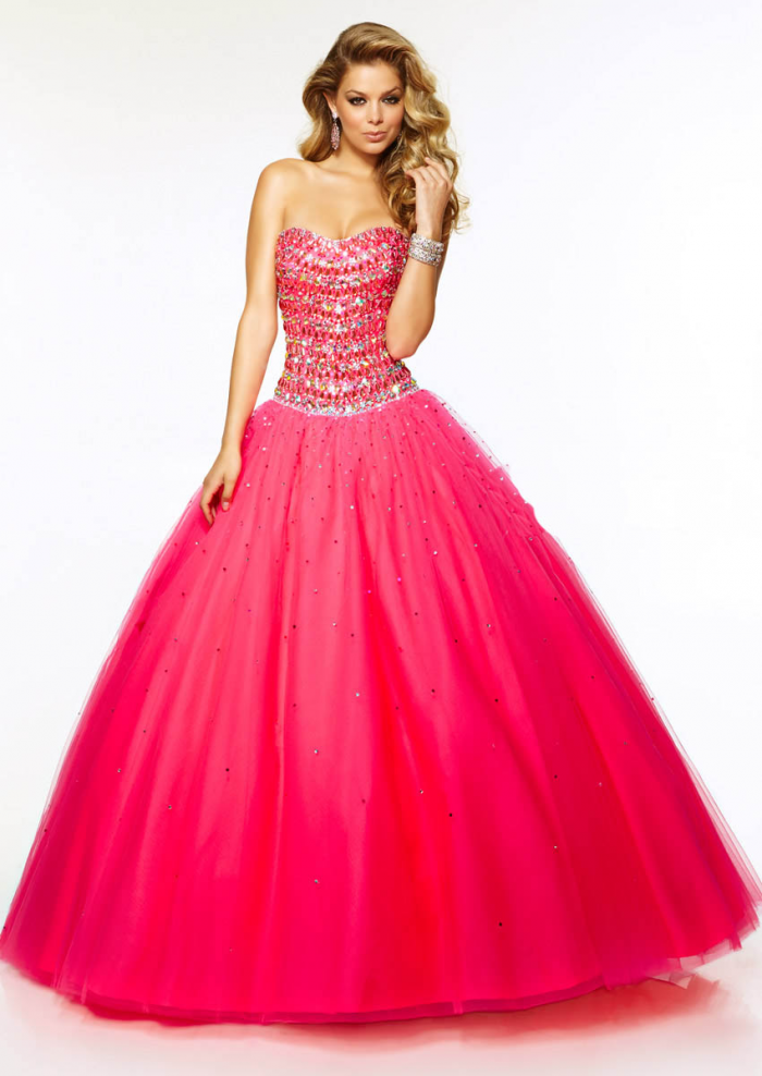 2015 beautiful strapless sweetheart prom evening ball with rhinestone gown by paparazzi 9709414158569433