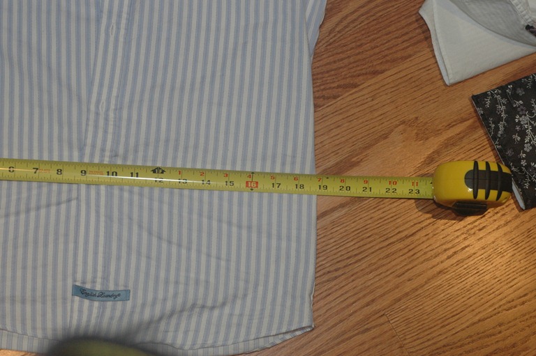 altered shirt width